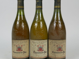 Vente aux enchères 3 BOUTEILLES CHÂTEAUNEUF DU PAPE BLANC CHÂTEAU CREPON BEAUCHENE - 1998