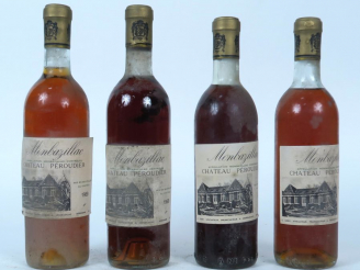 Vente aux enchères 4 BOUTEILLES CHÂTEAU PEROUDIER MONBAZILLAC - 1969 - 2 BG/1 LB/ELS
