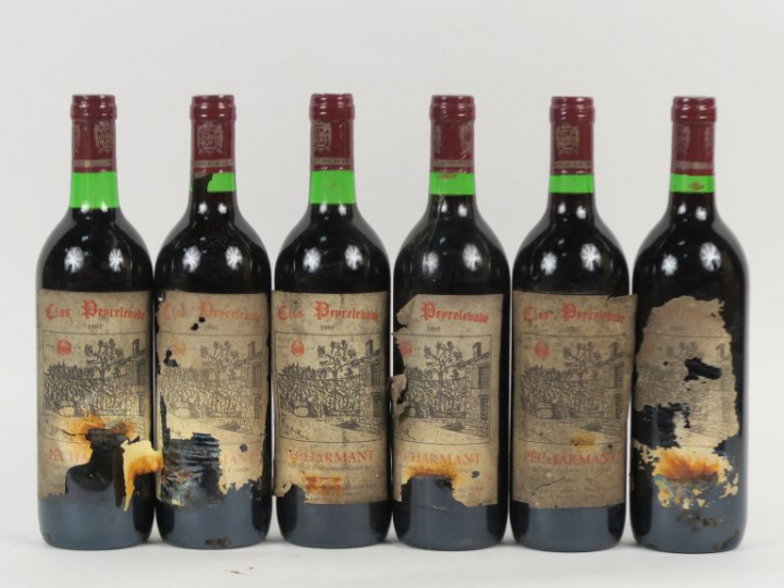 6 BOUTEILLES PECHARMANT CLOS PEYRELEBADE - 1982 - BG/ETA