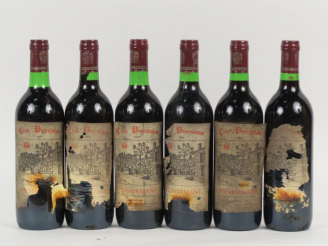 Vente aux enchères 6 BOUTEILLES PECHARMANT CLOS PEYRELEBADE - 1982 - BG/ETA