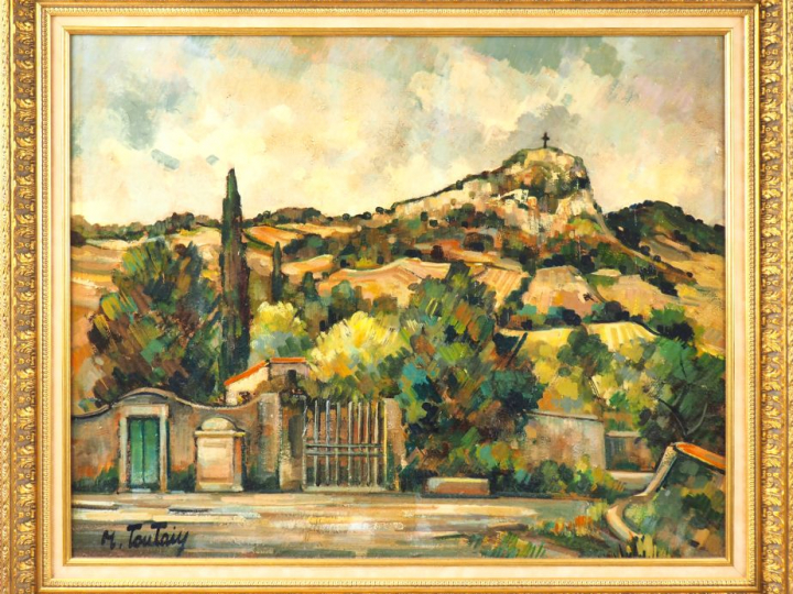 Max TOUTAIN. "Paysage" Huile sur toile, signée en bas à gauche. Dim. 6