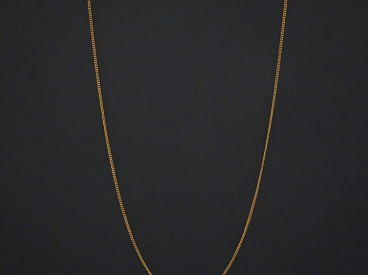 Chaine en or jaune, maille gourmette. Long. 60 cm Poids. 8,20 g   