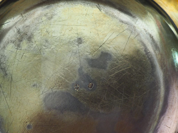 Drageoir et son présentoir Restauration en vermeil, poinçon Vieillard,