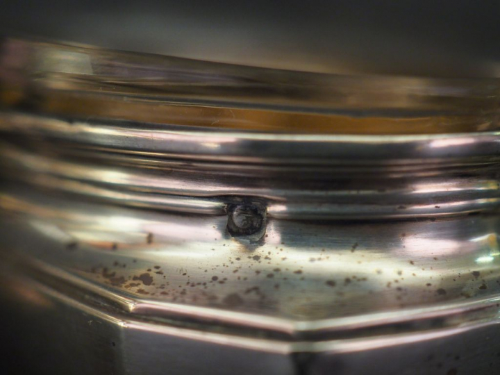 Paire de salerons de style Art déco en argent, poinçon Minerve, et leu