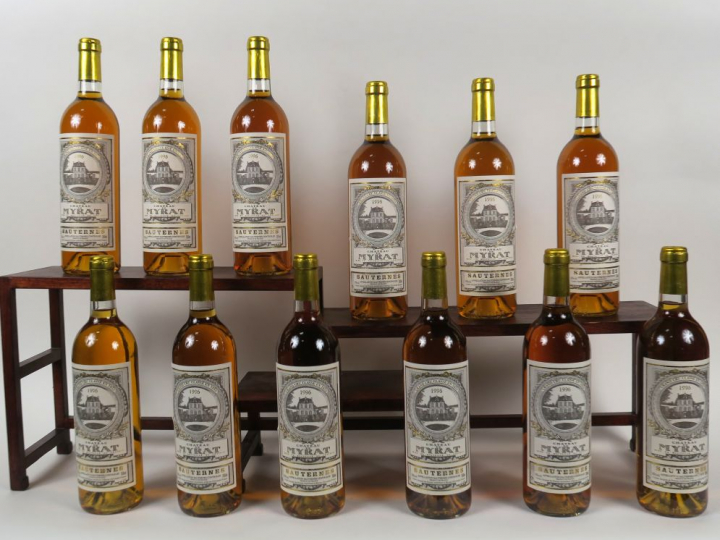 12 BOUTEILLES CHÂTEAU DE MYRAT SAUTERNES - 1996