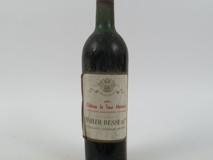 1 BOUTEILLE CHÂTEAU LA TOUR MARBUZET MÄHLER BESSE   CIE - 1957 - LB - 