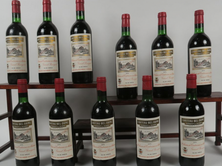 11 BOUTEILLES CHÂTEAU BEL ORME TRONQUOY DE LALANDE - 1975 - 5 BG/2 LB