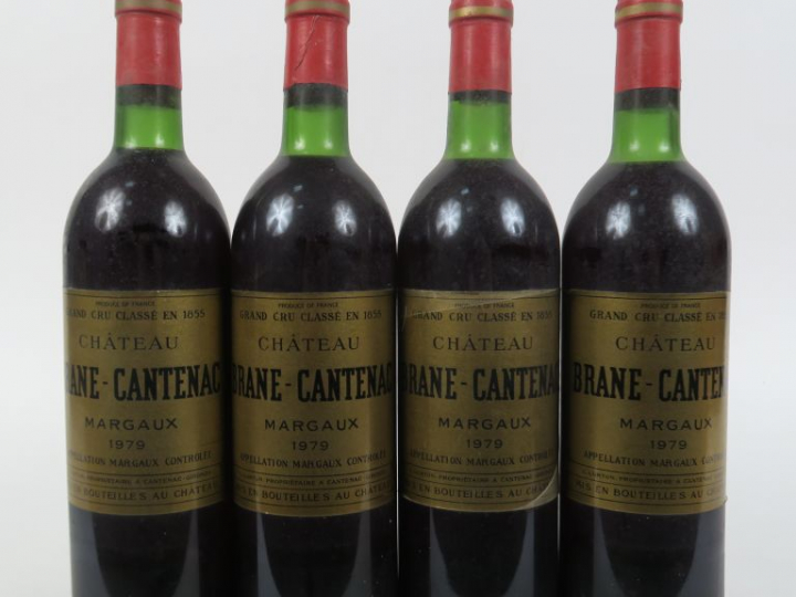 4 BOUTEILLES CHÂTEAU BRANE CANTENAC GCC MARGAUX - 1979 - 3 BG/1 LB