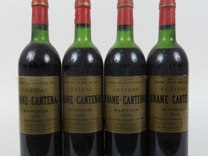 4 BOUTEILLES CHÂTEAU BRANE CANTENAC GCC MARGAUX - 1979 - 1 LB/3 MEP