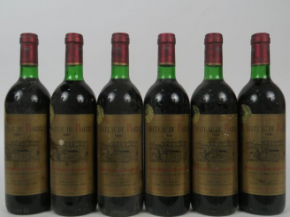Vente aux enchères 6 BOUTEILLES CHÂTEAU DU BARRY SAINT EMILION GC - 1981 - 5 BG