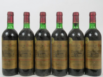 Vente aux enchères 6 BOUTEILLES CHÂTEAU DU BARRY SAINT EMILION GC - 1981 - 5 BG/1 LB