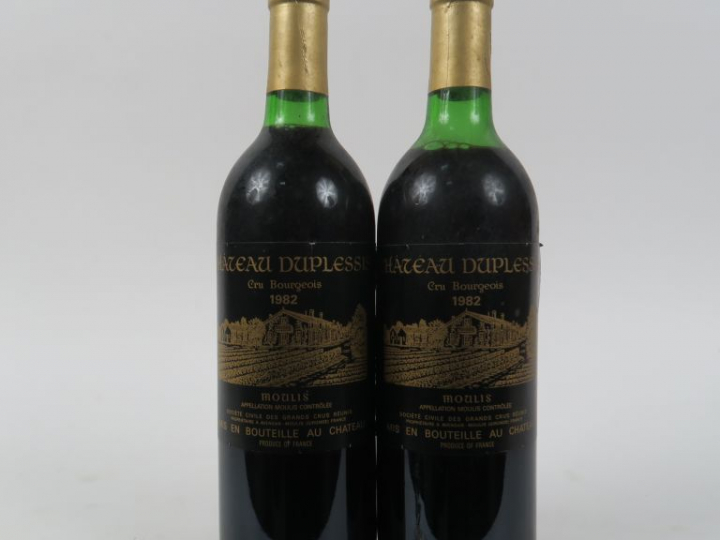 2 BOUTEILLES CHÂTEAU DUPLESSIS MOULIS - 1982 - 1 HEP