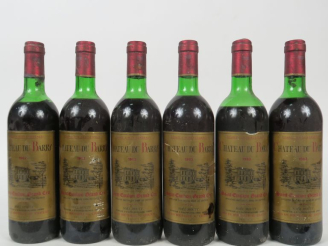 Vente aux enchères 6 BOUTEILLES CHÂTEAU DU BARRY GC SAINT ÉMILION - 1982 - 1 LB/3 HEP/1 M