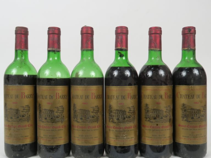 6 BOUTEILLES CHÂTEAU DU BARRY GC SAINT ÉMILION - 1982 - 1 HEP/2 MEP/3 