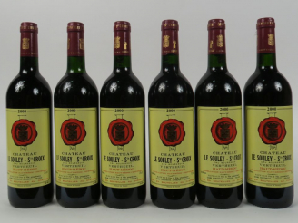 Vente aux enchères 6 BOUTEILLES CHÂTEAU LE SOULEY SAINTE CROIX HAUT MEDOC - 2000 - 1 BG 