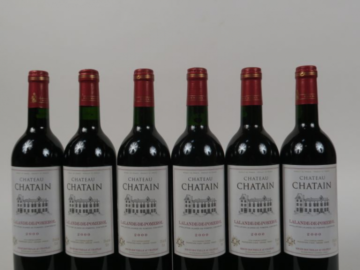 6 BOUTEILLES CHÂTEAU CHATAIN LALANDE DE POMEROL - 2000