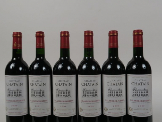 Vente aux enchères 6 BOUTEILLES CHÂTEAU CHATAIN LALANDE DE POMEROL - 2000