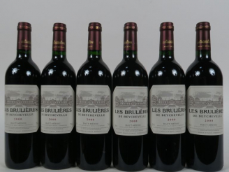 Vente aux enchères 6 BOUTEILLES LES BRULIERES DE BEYCHEVELLE HAUT MEDOC - 2000