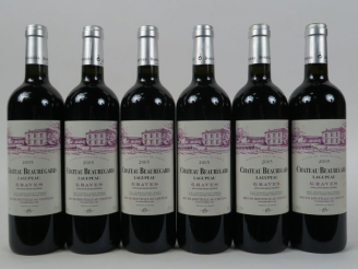 Vente aux enchères 6 BOUTEILLES CHÂTEAU BEAUREGARD LAGUPEAU GRAVES - 2005