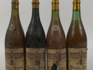 Vente aux enchères 4 BOUTEILLES POUILLY FUISSE CHANUT FRERES - 1946 - 2 PRESUMEES - 3 CM/