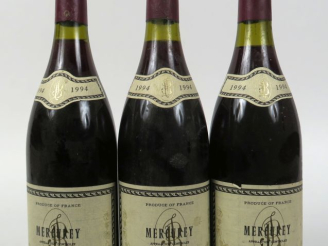 Vente aux enchères 3 BOUTEILLES MERCUREY JULES BELIN - 1994 - 1 à 2 CM