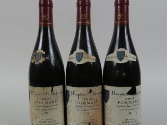 Vente aux enchères 3 BOUTEILLES HOSPICES DE BEAUNE POMMARD 'CUVEE RAYMOND CYROT' - 2001 -