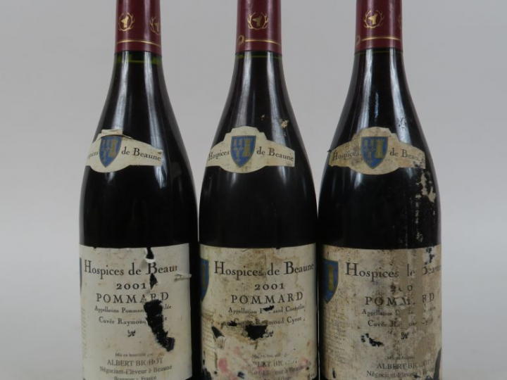 3 BOUTEILLES HOSPICES DE BEAUNE POMMARD 'CUVEE RAYMOND CYROT' - 2001 -