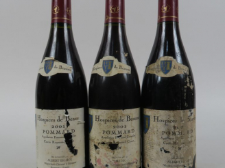 Vente aux enchères 3 BOUTEILLES HOSPICES DE BEAUNE POMMARD 'CUVEE RAYMOND CYROT' - 2001 -