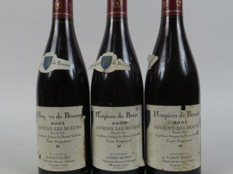 Vente aux enchères 3 BOUTEILLES HOSPICES DE BEAUNE SAVIGNY LES BEAUNE 1er CRU 'CUVEE FOUQ
