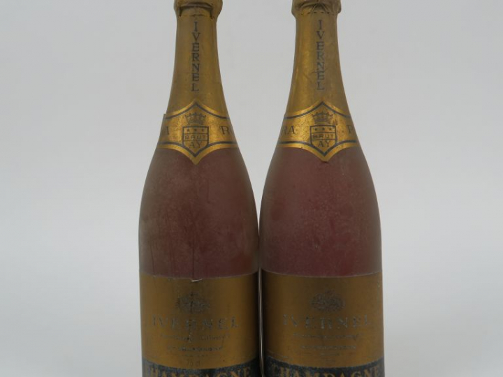 2 BOUTEILLES CHAMPAGNE IVERNEL EXTRA ROSE - ES/BS