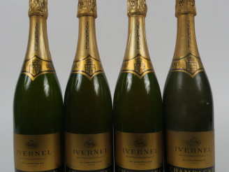 Vente aux enchères 4 BOUTEILLES CHAMPAGNE IVERNEL BLANC DE BLANCS - 1 BS