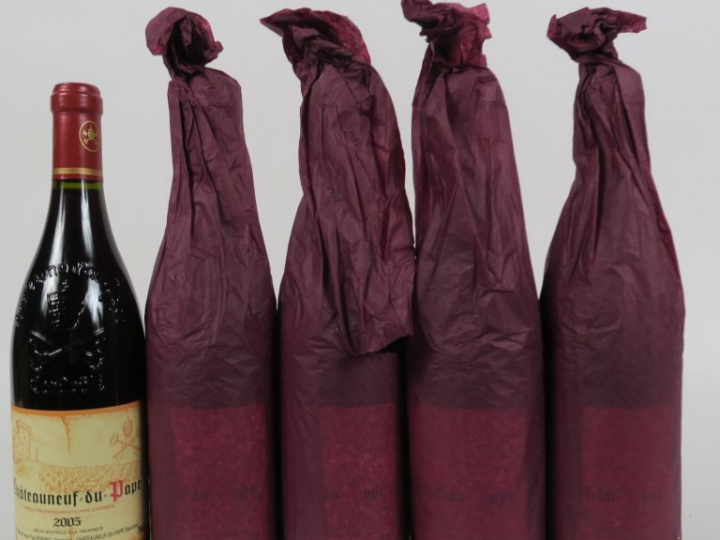 5 BOUTEILLES CHÂTEAUNEUF DU PAPE EARL JEAN ET JEAN-PAUL VERSINO - 2005