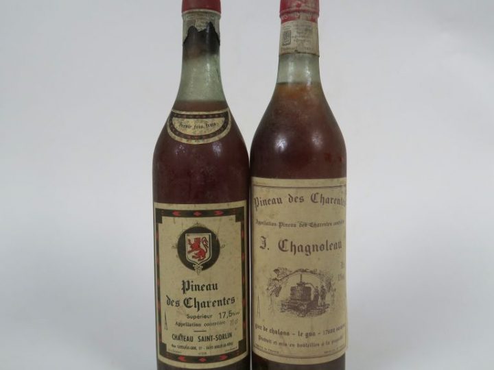 2 BOUTEILLES : 1 PINEAU DES CHARENTES CHÂTEAU SAINT-SORLIN -1 PINEAU D