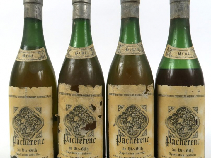 4 VIEILLES BOUTEILLES PACHERENC DU VIC BILH CROUSEILLES MADIRAN - 4 CM