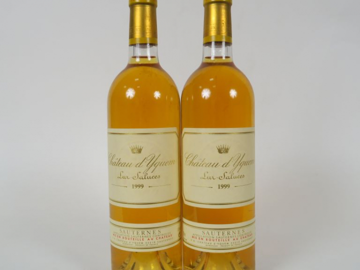2 BOUTEILLES CHÂTEAU D'YQUEM 1er CCS SAUTERNES - 1999