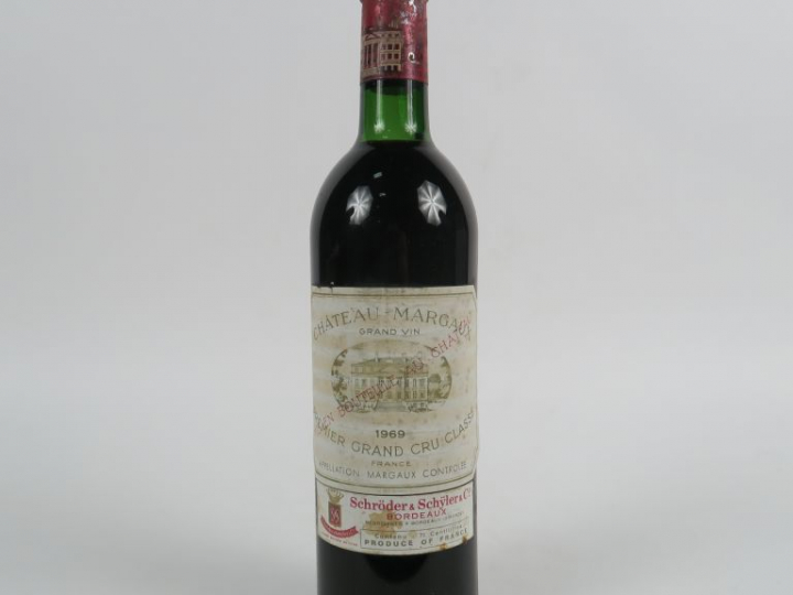 1 BOUTEILLE CHÂTEAU MARGAUX 1er GCC MARGAUX - 1969 - LB/ELS