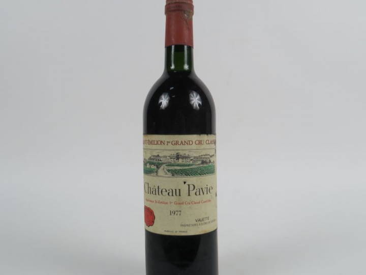 1 BOUTEILLE CHÂTEAU PAVIE 1er GCC SAINT EMILION - 1977 - BG/ETLS/ETLA
