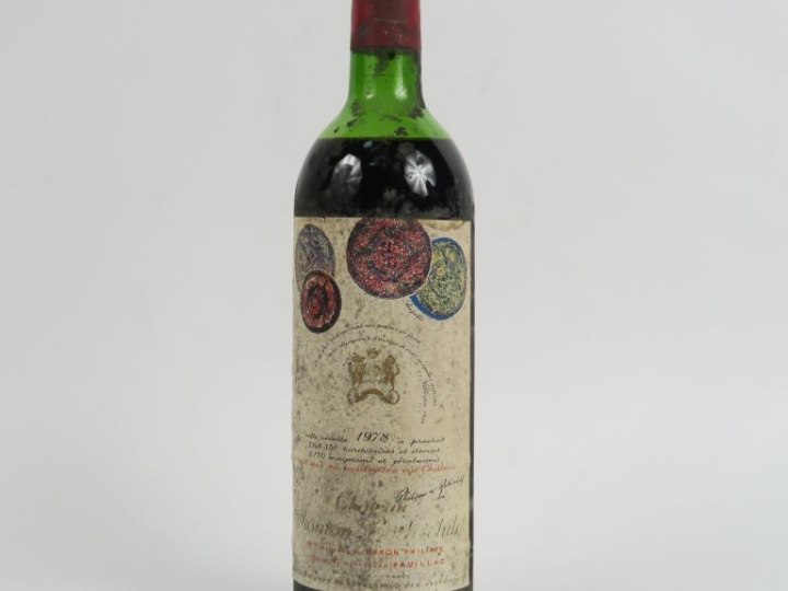 1 BOUTEILLE CHÂTEAU MOUTON ROTHSCHILD 1er GCC PAUILLAC - 1978 - MEP/ES