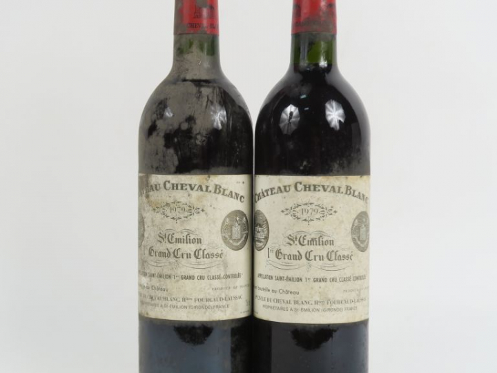 2 BOUTEILLES CHÂTEAU CHEVAL BLANC 1er GCC ST EMILION - 1979 - BG/ES