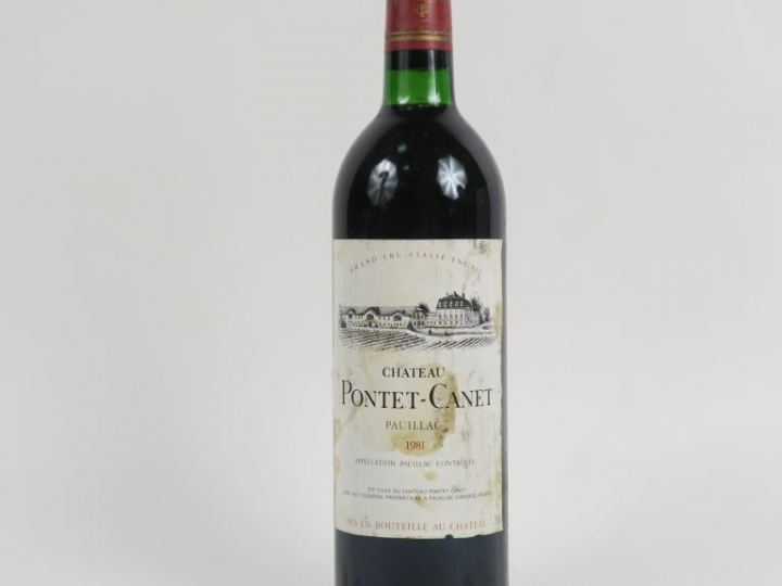1 BOUTEILLE CHÂTEAU PONTET CANET GCC PAUILLAC - 1981 - BG/ET