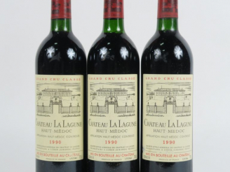Vente aux enchères 3 BOUTEILLES CHÂTEAU LA LAGUNE GCC HAUT MEDOC - 1990 - BG
