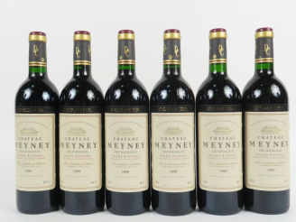 Vente aux enchères 6 BOUTEILLES CHÂTEAU MEYNEY CB ST ESTEPHE - 1990