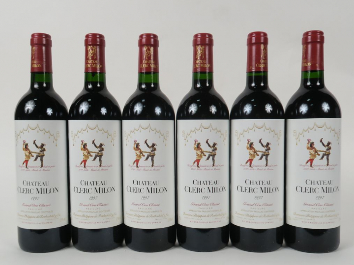 6 BOUTEILLES CHÂTEAU CLERC MILON GCC PAUILLAC - 1997 - CBO