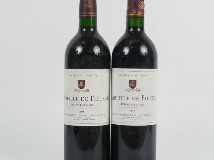 2 BOUTEILLES L'ABEILLE DE FIEUZAL GRAVES - 1998