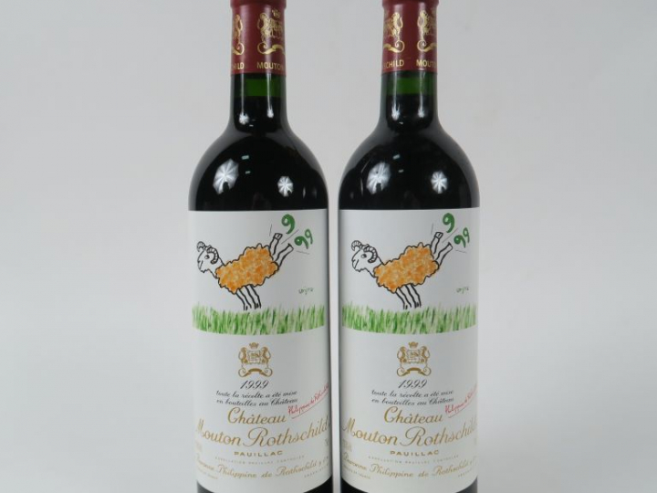 2 BOUTEILLES CHÂTEAU MOUTON ROTHSCHILD PAUILLAC - 1999