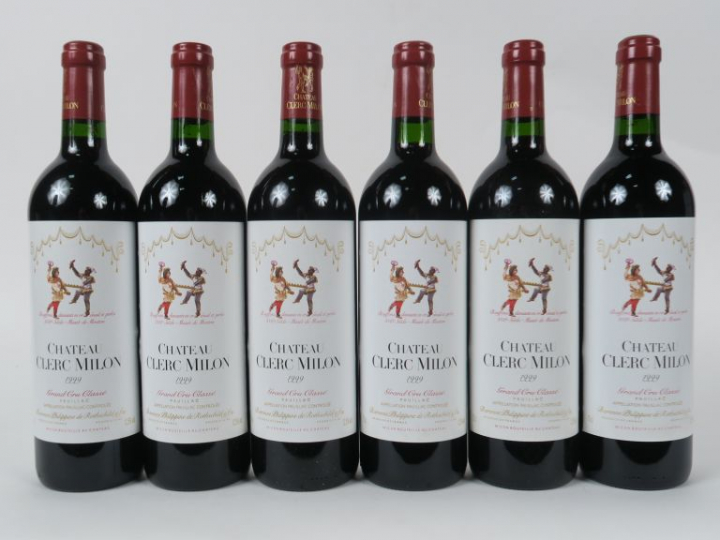 6 BOUTEILLES CHÂTEAU CLERC MILON GCC PAUILLAC - 1999 - CBO