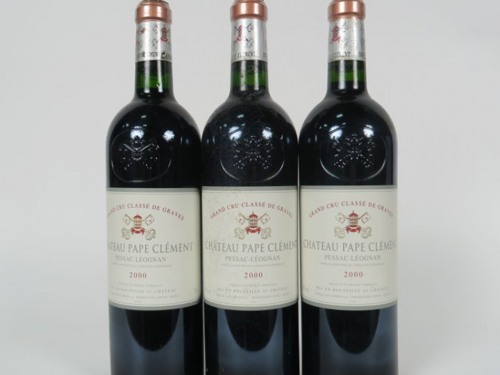 3 BOUTEILLES CHÂTEAU PAPE CLEMENT GCC GRAVES - 2000
