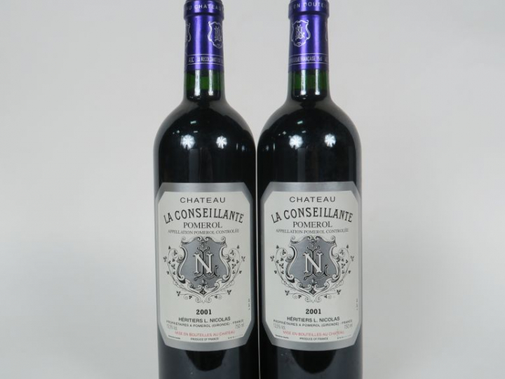 2 BOUTEILLES CHÂTEAU LA CONSEILLANTE POMEROL - 2001