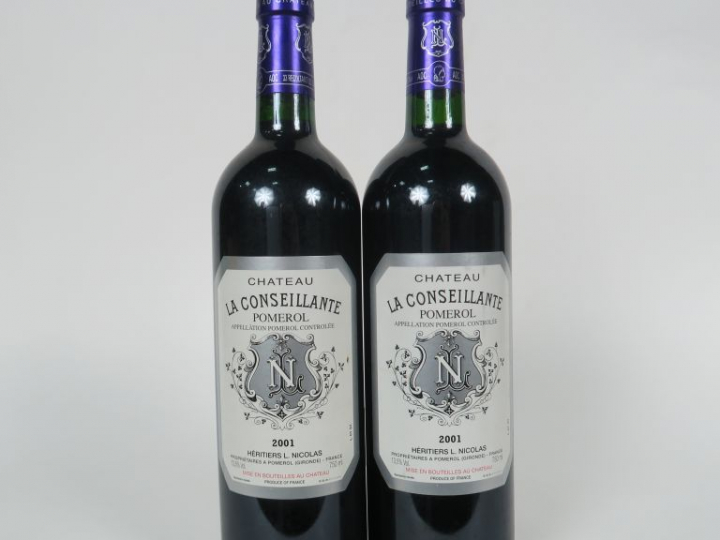 2 BOUTEILLES CHÂTEAU LA CONSEILLANTE POMEROL - 2001