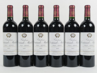 Vente aux enchères 6 BOUTEILLES CHÂTEAU SOCIANDO MALLET HAUT MEDOC - 2001